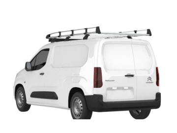 Barra de Tejadilho Renault Kangoo Compact / L0 (II - portas traseiras) (2008-->2014) Módulo CRUZ Evo Rack Alu - Porta-bagagens em alumínio