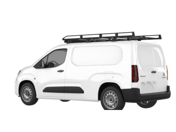 Barra de Tejadilho Renault Kangoo Compact / L0 (II - portas traseiras) (2008-->2014) Módulo CRUZ Evo Rack - Porta-bagagens em aço