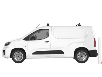 Barra de Tejadilho Renault Kangoo Compact / L0 (II.2 - portas traseiras) (2014-->2021) CRUZ Alu Cargo AF - 2 barras de alumínio