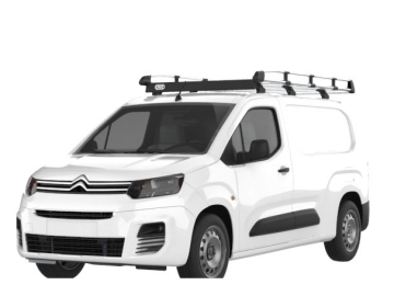 Barra de Tejadilho  Renault Kangoo Compact / L0 (II.2 - portas traseiras) (2014-->2021) Módulo CRUZ Evo Rack Alu - Porta-bagagens em alumínio