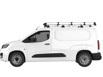 Barra de Tejadilho  Renault Kangoo Compact / L0 (II.2 - portas traseiras) (2014-->2021) Módulo CRUZ Evo Rack Alu - Porta-bagagens em alumínio