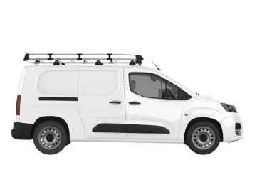 Barra de Tejadilho Renault Kangoo Maxi / L2 (II.2 - portas traseiras) (2014-->2021) Módulo CRUZ Evo Rack Alu - Porta-bagagens em alumínio