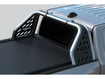Barra de proteção dupla com painéis em aço inoxidável Mitsubishi L200 Triton 2015->2019 & 2020+ Cabine Simples