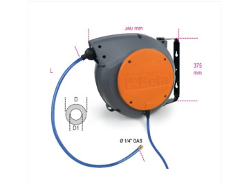 Bobina de mangueira automático à prova de choque, para ar ou água - Beta 1900S