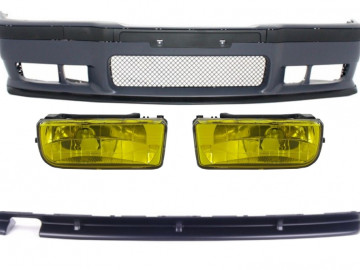 Body Kit suitable for BMW 3er E36 (1992-1997) M3 Design With Yellow Fog Lights