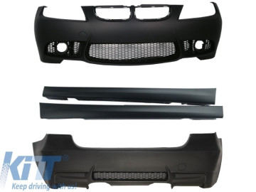 Body Kit suitable for BMW 3er E90 (2004-2008) (Non LCI) M3 Design Front/Rear Bumper without Fog Lamps and Side Skirts