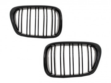 Body Kit suitable for BMW 5 Series E39 (1997-2003) Double Outlet M5 Design with Fog Lights Chrom and Central Grilles Piano Black