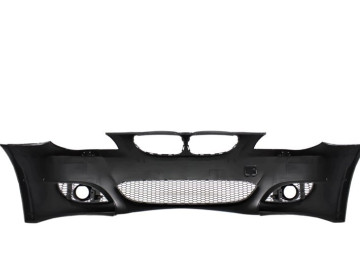 Body Kit suitable for BMW 5 Series E60 (2003-2007) M5 Design with Central Grilles Double Stripe Piano Black