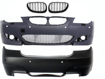 Body Kit suitable for BMW 5 Series E60 (2003-2007) M5 Design with Central Grilles Double Stripe Piano Black