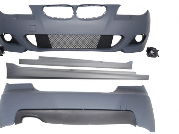 Body Kit suitable for BMW 5 Series E60 (2003-2010) M-Technik Design Fog Lights Side Skirts and without PDC