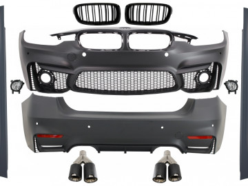 Body Kit suitable for BMW F30 (2011-2019) EVO II M3 M-Power CS Design with Dual Twin Exhaust Muffler Tips Carbon