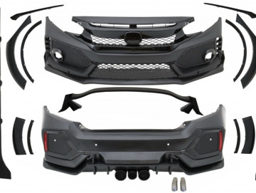 Body Kit suitable for Honda Civic MK10 FC FK (2016-Up) Sedan Type R Design with Exhaust System