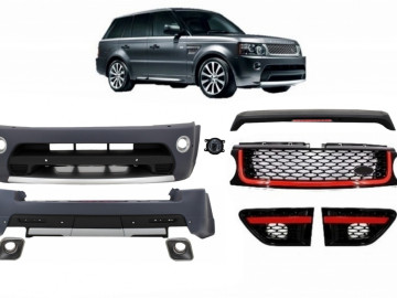 Body Kit suitable for Land Range Rover Sport L320 Facelift (2009-2013) Autobiography Design Black Red Grille Edition