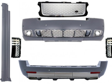 Body Kit suitable for Land Range Rover Vogue L322 (2002-2012) Black Silver Grille Edition Autobiography Design