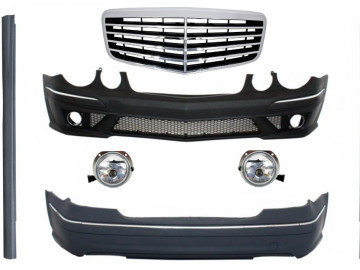 Body Kit suitable for Mercedes E-Class W211 (2002-2009) with Central Grille E63 Design