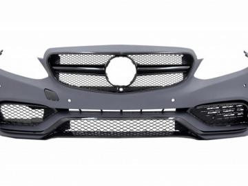 Body Kit suitable for Mercedes E-Class W212 Facelift (2013-2016) with Exhaust Muffler Tips Black E63 Design Piano Black