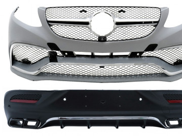 Body Kit suitable for Mercedes GLE Coupe C292 Sport Line (2015-2019) with Black Muffler Tips