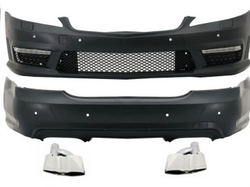 Body Kit suitable for Mercedes S-Class W221 (2005-2011) LWB Side Skirts Exhaust Muffler Tips