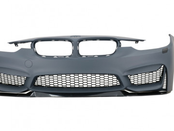 Body Kit with Central Grilles Kidney Double Stripe suitable for BMW 3 Series F30 (2011-2019) M3 CS Look Without Fog Lights