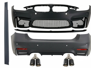 Body Kit with Dual Twin Exhaust Muffler Tips suitable for BMW F30 (2011-2019) EVO II M3 CS Style Without Fog Lamps