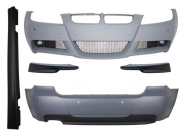 Body Kit with Front Bumper Splitters Spoiler suitable for BMW 3 Series Touring E91 LCI (2008-2011) M-Technik M-Sport M-Tech Design