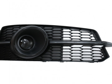 Bumper Lower Grille ACC Covers Side Grilles suitable for Audi A6 C7 4G S Line Facelift (2015-2018) Black Edition