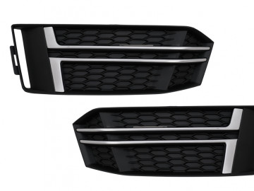 Bumper Lower Grille Covers Side Grilles suitable for Audi A4 B9 Sedan Avant (2016-2018) S-Line