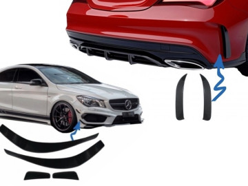 Bumper Splitters Fins Side Vent Flaps Flics suitable for MERCEDES CLA W117 C117 X117 (2013-2018) CLA45 Design