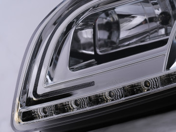 C LED Tube Light Headlights suitable for Audi A4 B7 (11.2004-03.2008) Chrome