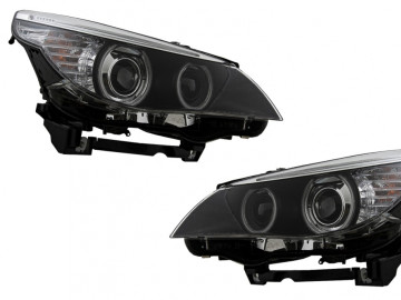 CCFL Angel Eyes Headlights suitable for BMW 5 Series E60 E61 (2003-2004) Dual Projector LCI Look for Xenon D2S