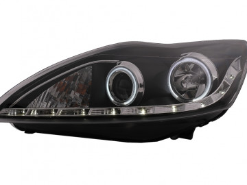 CCFL LED DRL Angel Eyes Headlights suitable for Ford Focus II Facelift (2008-2010) Black