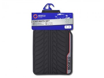 CONJUNTO DE TAPETES SPARCO F507 INTL VERMELHO 4 PEÇAS