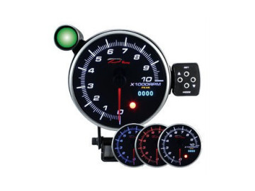 CONTA-ROTAÇÕES ADICIONAL PROGRAMÁVEL DUAL VIEW DEPO 115MM - GASOLINA