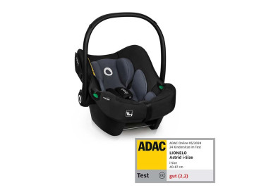 Cadeira Auto 0+ Lionelo Astrid I-Size Black Grey