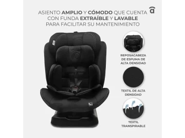 Cadeira Auto Asalvo Primakid 40-150cm Preta