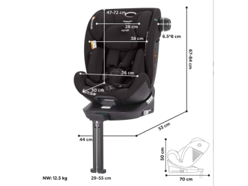 Cadeira Auto Carrello Meteorit + 40-150cm Marble Grey 