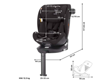 Cadeira Auto Carrello Meteorit + 40-150cm Space Black 