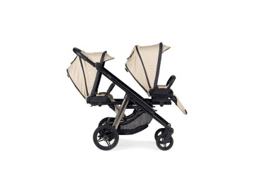 Carrinho Gêmeos Bebecar Dupla Compact Bege