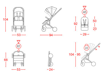 Carrinho Passeio Carrello Alfa 2024 Feather Grey