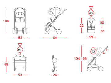 Carrinho Passeio Carrello Alfa Graphite Grey