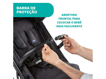 Carrinho Passeio Chicco Trolley Me Light Grey