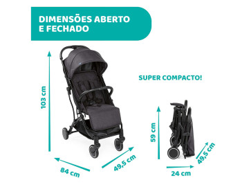 Carrinho Passeio Chicco Trolley Me Light Grey