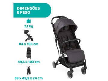 Carrinho Passeio Chicco Trolley Me Light Grey