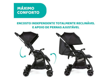 Carrinho Passeio Gêmeos Chicco Ohlala Twin Black Night 