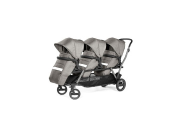 Carrinho Passeio Trigêmeos Peg Perego Triplette City Grey