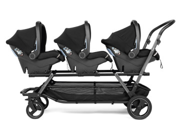 Carrinho Passeio Trigêmeos Peg Perego Triplette City Grey