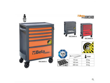 Carro Com 6 Gavetas, Com Sistema Anti-Inclinação - Beta RSC24A/6-R