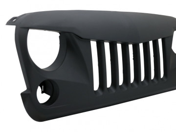 Central Front Grille suitable for JEEP Wrangler / Rubicon JK (2007-2017) Eagle Eyes Matte Black