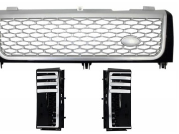 Central Grille Black-Silver Side Vents Black suitable for Land Range Rover Vogue III L322 (2002-2005) Autobiography Supercharged Edition