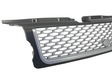 Central Grille and Side Vents Assembly suitable for Land Range Rover Sport L320 (2005-2008) Autobiography Look Silver Edition